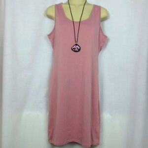 Absolutely Love It Dress Dusty Rose Pink Cotton T-Shirt Tank Midi Jr. Size XL